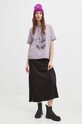 Odzież T-shirt bawełniany damski z kolekcji Zodiak - Panna kolor fioletowy RS24.TSD151 fioletowy