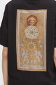T-shirt bawełniany damski z kolekcji Zodiak - Bliźnięta kolor czarny RS24.TSD152
