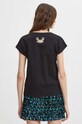 T-shirt bawełniany damski z kolekcji Zodiak - Rak kolor czarny czarny RS24.TSD153