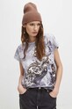 T-shirt bawełniany damski z kolekcji Zodiak - Byk kolor szary RS24.TSD154 szary RS24