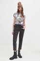 Odzież T-shirt bawełniany damski z kolekcji Zodiak - Byk kolor szary RS24.TSD154 szary