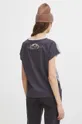 szary T-shirt bawełniany damski z kolekcji Zodiak - Byk kolor szary
