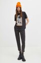 Odzież T-shirt bawełniany damski z kolekcji Zodiak - Lew kolor szary RS24.TSD155 szary