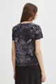 czarny T-shirt bawełniany damski z kolekcji Zodiak - Waga kolor czarny