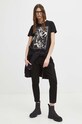 Odzież T-shirt bawełniany damski z domieszką elastanu z kolekcji Zodiak - Strzelec kolor czarny RS24.TSD159 czarny