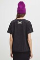 T-shirt bawełniany damski z kolekcji Zodiak - Koziorożec kolor szary szary RS24.TSD160