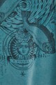 T-shirt bawełniany damski z kolekcji Zodiak - Ryby kolor turkusowy RS24.TSD161