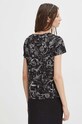 T-shirt bawełniany damski z domieszką elastanu z kolekcji Zodiak kolor czarny czarny RS24.TSD162