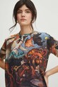 T-shirt bawełniany damski z kolekcji Eviva L'arte kolor multicolor RS24.TSD251 multicolor RS24