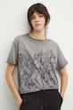 T-shirt bawełniany damski z kolekcji Eviva L'arte kolor szary RS24.TSD257 szary RS24