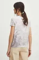 beżowy T-shirt bawełniany damski z kolekcji Eviva L'arte kolor beżowy