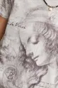 Bavlnené tričko dámske z kolekcie Eviva L'arte béžová farba