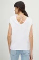 biela Bavlnené tričko dámske z kolekcie Eviva L'arte biela farba
