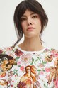 T-shirt bawełniany damski z kolekcji Eviva L'arte kolor biały RS24.TSD259 biały
