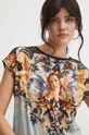 T-shirt bawełniany damski z kolekcji Eviva L'arte kolor multicolor Damski