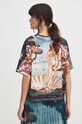 T-shirt bawełniany damski z kolekcji Eviva L'arte kolor multicolor multicolor RS24.TSD260