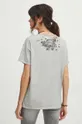 szary T-shirt bawełniany damski z kolekcji Eviva L'arte kolor szary