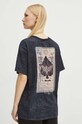 T-shirt bawełniany damski z kolekcji Love Alchemy kolor szary szary RS24.TSD268