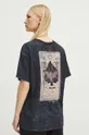 szary T-shirt bawełniany damski z kolekcji Love Alchemy kolor szary