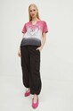 T-shirt bawełniany damski z kolekcji Love Alchemy kolor różowy RS24.TSD270 różowy RS24