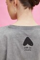 T-shirt bawełniany damski by Magda Danaj - Porysunki kolor szary RS24.TSD271