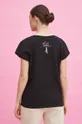 T-shirt bawełniany damski by Magda Danaj - Porysunki kolor czarny 100 % Bawełna