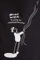 T-shirt bawełniany damski by Magda Danaj - Porysunki kolor czarny