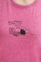 T-shirt bawełniany damski by Magda Danaj - Porysunki kolor fioletowy RS24.TSD273 fioletowy
