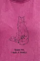 Bavlnené tričko dámske z kolekcie Deň mačiek ružová farba Dámsky