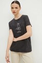 T-shirt bawełniany damski z kolekcji Dzień Kota kolor szary szary RS24.TSD350