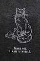 T-shirt bawełniany damski z kolekcji Dzień Kota kolor szary RS24.TSD350 szary