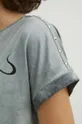 T-shirt bawełniany damski z nadrukiem kolor szary Damski