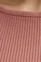 T-shirt damski sweterkowy kolor różowy Damski