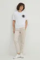 Bavlnené tričko dámske s elastanom z kolekcie Graphics Series biela farba <p>95 % Bavlna, 5 % Elastan</p>