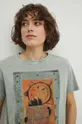 Medicine t-shirt bawełniany turkusowy