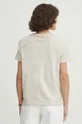 béžová Bavlnené tričko dámske z kolekcie Graphics Series béžová farba