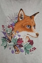 T-shirt bawełniany damski by Joanna Matras, Grafika Polska kolor szary RS24.TSD454