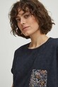 T-shirt bawełniany damski by Justyna Rybak, Grafika Polska kolor szary RS24.TSD456 szary