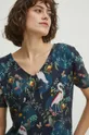 Bavlnené tričko dámske z kolekcie Graphics Series tmavomodrá farba Dámsky