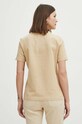 Odzież T-shirt bawełniany damski z ozdobną aplikacją kolor beżowy RS24.TSD608 beżowy