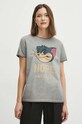 Oblečenie Bavlnené tričko dámske Tom and Jerry šedá farba RS24.TSD656 sivá
