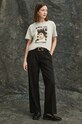 T-shirt bawełniany damski Twin Peaks kolor beżowy RS24.TSD658 beżowy RS24