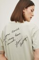 T-shirt bawełniany damski Twin Peaks kolor beżowy RS24.TSD658