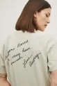 T-shirt bawełniany damski Twin Peaks kolor beżowy