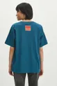 T-shirt bawełniany damski z nadrukiem z kolekcji Jerzy Nowosielski x Medicine kolor zielony 100 % Bawełna