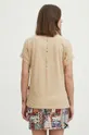 béžová Bavlnené tričko dámske z kolekcie Jerzy Nowosielski x Medicine béžová farba