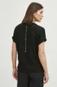 czarny T-shirt bawełniany damski z kolekcji Jerzy Nowosielski x Medicine kolor czarny