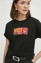 T-shirt bawełniany damski z kolekcji Jerzy Nowosielski x Medicine kolor czarny Damski