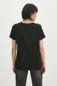 čierna Bavlnené tričko dámske s prímesou elastanu z kolekcie Jerzy Nowosielski x Medicine čierna farba