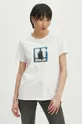 Bavlněné tričko dámské z kolekce Jerzy Nowosielski x Medicine bílá barva RS24.TSD670 bílá RS24